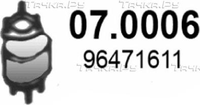 Катализатор Asso передний для Daewoo Lanos 1997-2008. Артикул 07.0006