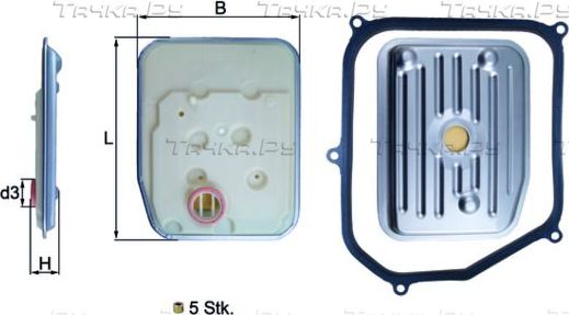 Фильтр АКПП Mahle-Knecht для Volkswagen Golf III 1993-1999. Артикул HX 147KIT