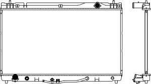 Радиатор охлаждения двигателя Sakura. Артикул 3461-1034