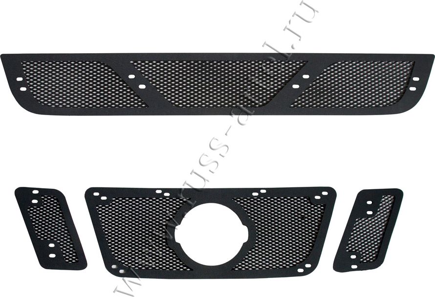 Защитная сетка Русская Артель решетки радиатора и переднего бампера для Nissan Pathfinder R51 рестайлинг 2010-2014. Артикул SRN-140302