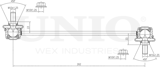 Тяга/стойка стабилизатора (Unio). Артикул SSP-50128