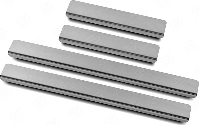 Накладки RusStal на пороги (лист нерж., шлифованный) для Kia Cerato IV 2018-2026. Артикул KICER18-02