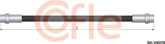 Тормозной шланг Cofle задний для Volkswagen LT II 1996-2006. Артикул 92.BH.VK078