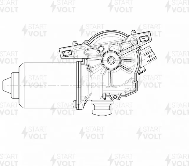 Мотор стеклоочистителя (моторчик дворников) StartVOLT передний для Hyundai Creta I 2016-2026. Артикул VWF 0842