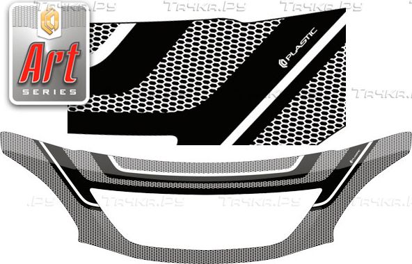 Дефлектор СА Пластик для капота (Серия Art черная) Lexus RX U30-U38 2003-2009. Артикул 2010061504278