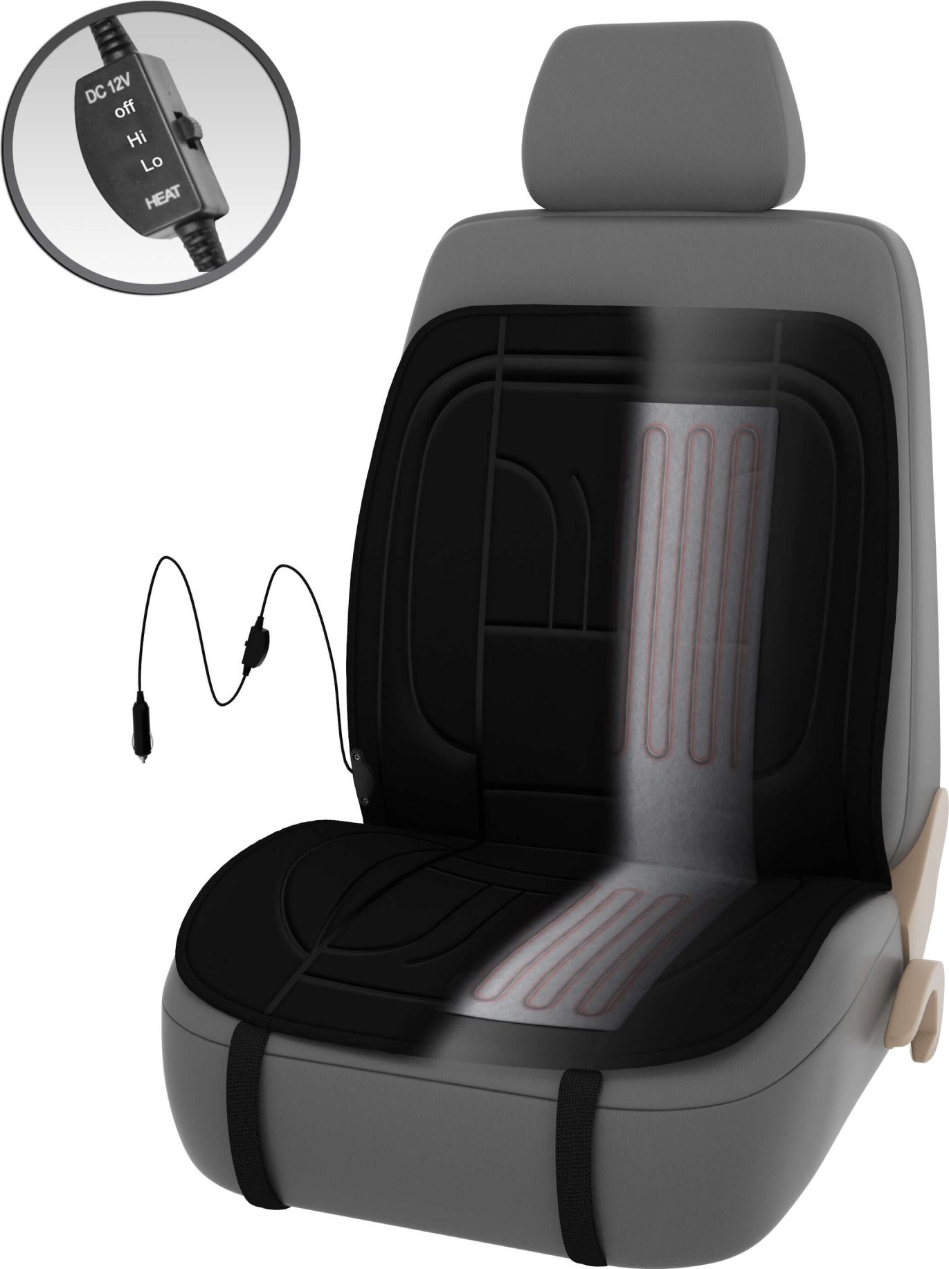 Накидка с подогревом PSV "H1" 2-х режимный (Черный). Артикул 130748