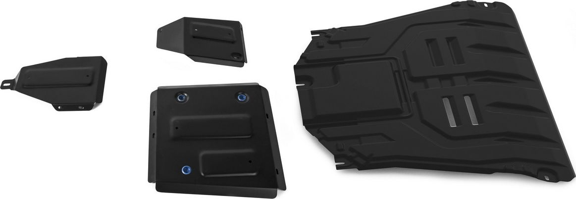 Защита Rival для картера, КПП, топливного бака, адсорбера и редуктора Kia Seltos 4WD 2020-2026. Артикул K111.2848.1