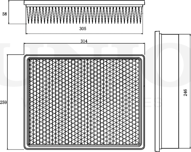 Фильтр воздушный (Unio). Артикул FLT-10159