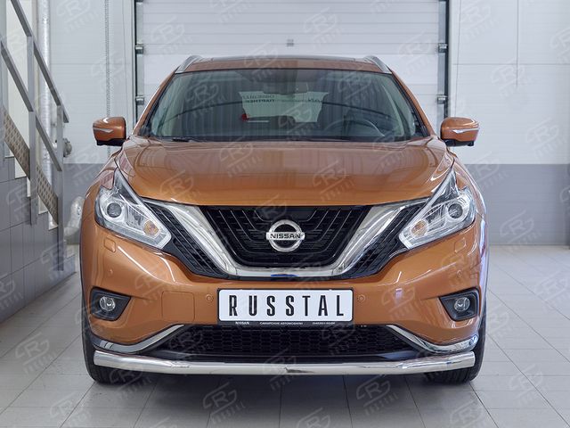 Защита RusStal переднего бампера d63 секция для Nissan Murano Z52 2016-2026. Артикул NMUZ-002401