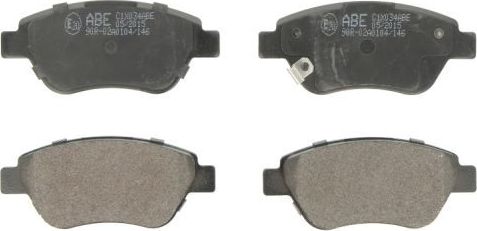 Тормозные колодки ABE передние для Fiat Panda II 2004-2012. Артикул C1X034ABE