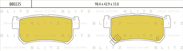 Колодки тормозные дисковые задние SsangYong Rexton/Kyron 2002 (Blitz) Blitz. Артикул BB0225