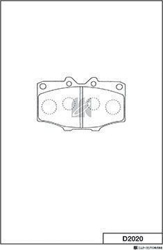 Тормозные колодки MK Kashiyama передние для Great Wall Safe 2002-2009. Артикул D2020