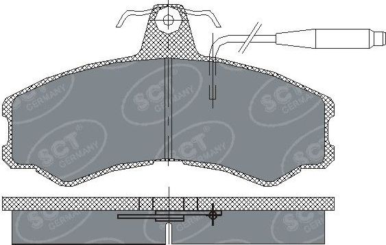 Тормозные колодки SCT-Germany передние для Fiat Ducato I 1982-1994. Артикул SP 154 PR