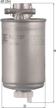 Топливный фильтр Mahle. Артикул KL 197