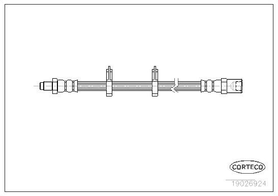 Тормозной шланг Corteco. Артикул 19026924