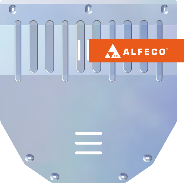 Защита алюминиевая Alfeco для картера и КПП Changan UNI-T 2020-2026. Артикул ALF.57.15al