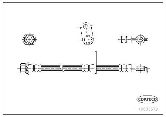 Тормозной шланг Corteco передний левый для Toyota Avensis II 2003-2008. Артикул 19033579