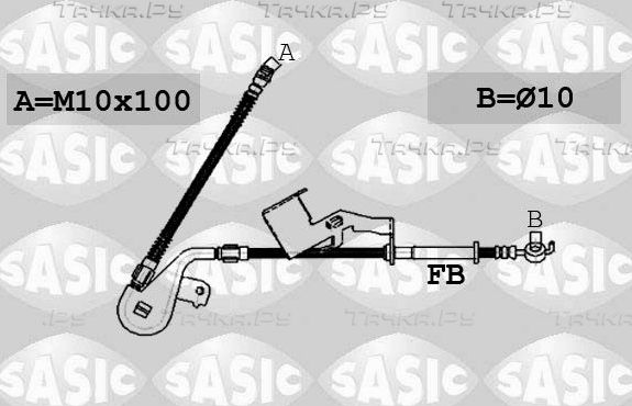 Тормозной шланг Sasic передний правый для Peugeot 407 2004-2011. Артикул 6600030