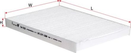 Салонный фильтр Sakura. Артикул CA-3102