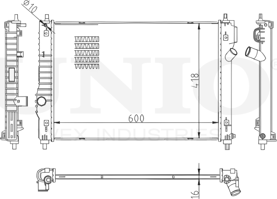 Радиатор двигателя (Unio). Артикул RAD-10129