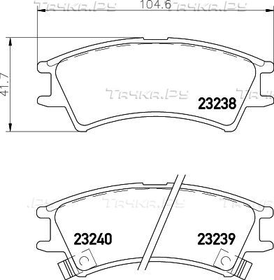 Тормозные колодки Nisshinbo. Артикул NP6010