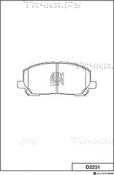 Тормозные колодки MK Kashiyama передние для Lexus RX I 1998-2003. Артикул D2231