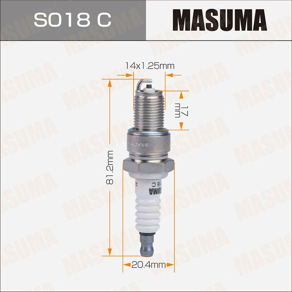 Свеча зажигания (Masuma). Артикул S018C