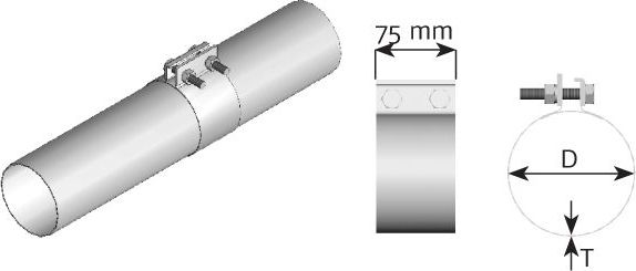Хомут глушителя Dinex. Артикул 99414