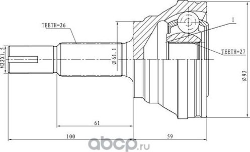 Шрус Наружный (Zikmar). Артикул Z87040R