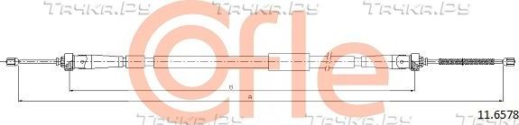Трос ручника (тросик ручного тормоза) Cofle. Артикул 11.6578