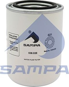 Фильтр охлаждающей жидкости Sampa. Артикул 038.028