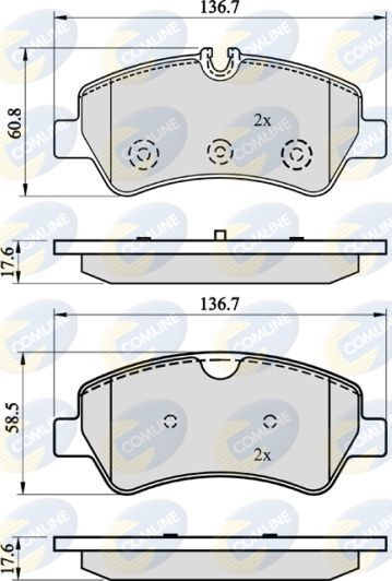 Тормозные колодки Comline Comline. Артикул CBP02143
