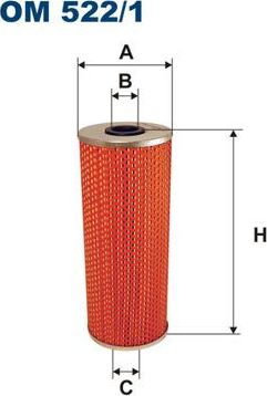 Масляный фильтр Filtron для Bertone Freeclimber I 1989-1993. Артикул OM 522/1