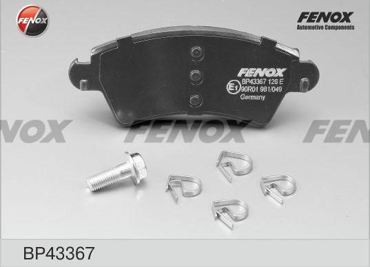 Тормозные колодки Fenox. Артикул BP43367