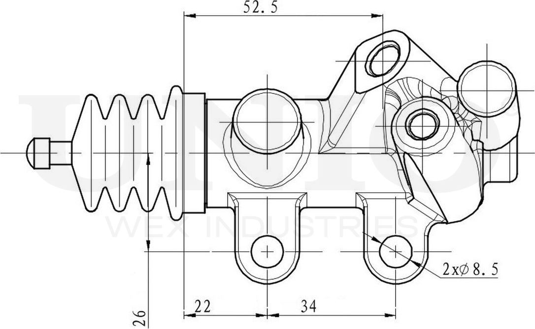 Цилиндр сцепления рабочий (Unio). Артикул BRC-10508