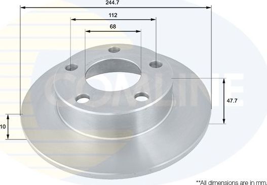 Тормозной диск Comline для Volkswagen Passat B5 1996-2005. Артикул ADC1437