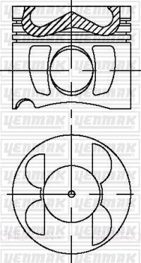 Поршневая група Yenmak для Mercedes-Benz CLK-Класс II (C209, A209) 2005-2010. Артикул 31-04761-000