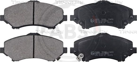 Тормозные колодки ABS. Артикул 38418
