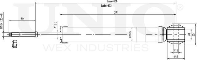 Амортизатор подвески (Unio). Артикул SAB-10572
