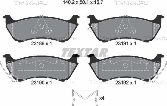 Тормозные колодки Textar Q+. Артикул 2318902