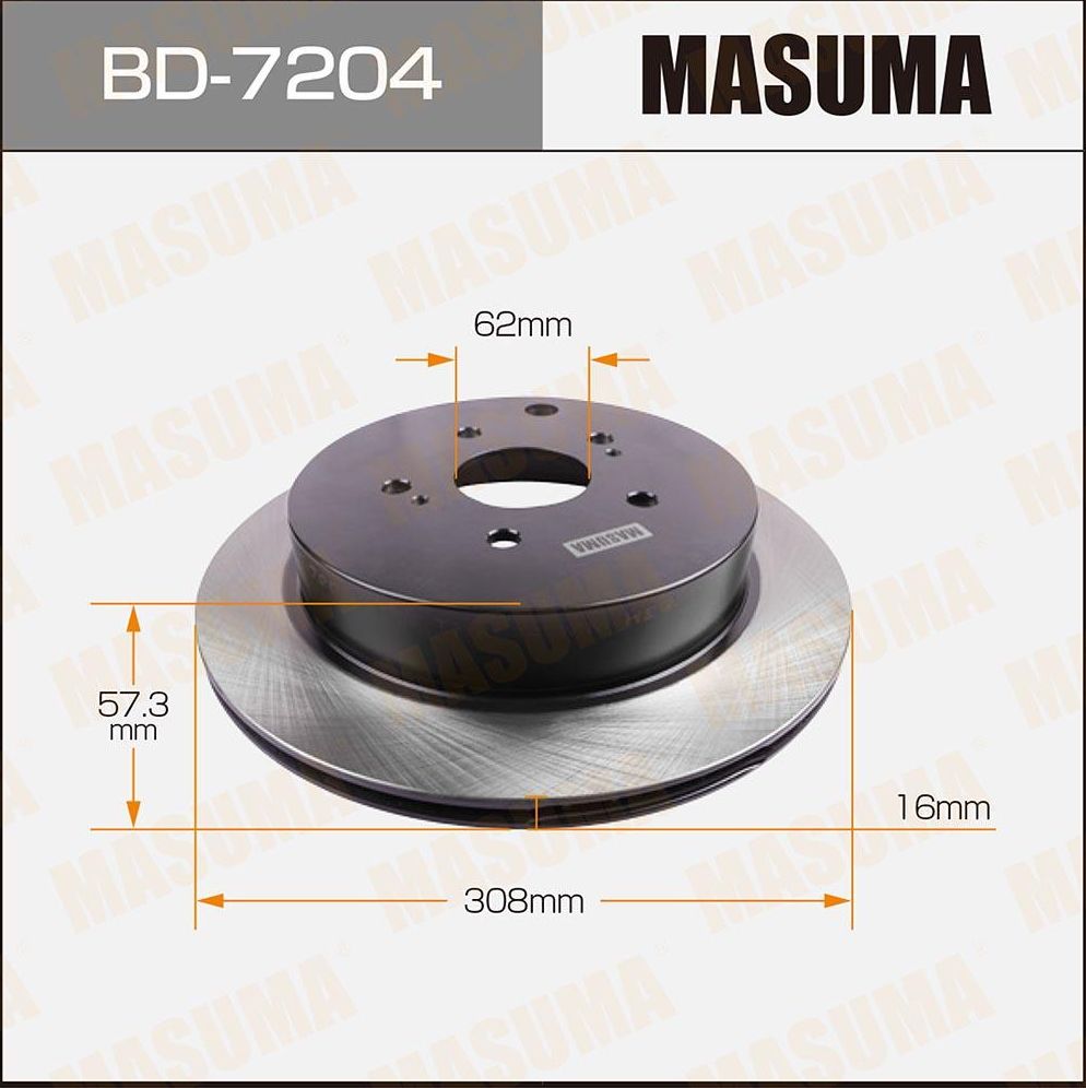 Тормозной диск Masuma. Артикул BD-7204