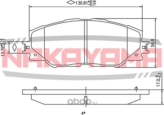 Колодки тормозные (Nakayama). Артикул P2022NY