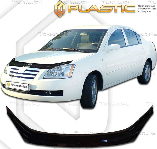 Дефлектор СА Пластик для капота (Classic черный) Chery Fora А5 2006-2010. Артикул 2010010102579
