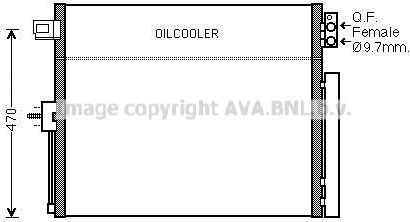 Радиатор кондиционера (конденсатор) AVA (алюминий). Артикул JE5061D