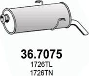 Глушитель Asso для Peugeot 206 1998-2013. Артикул 36.7075