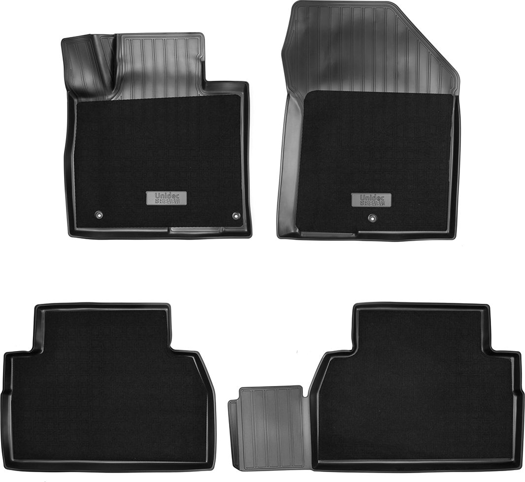 Коврики комбинированные 3D Норпласт для салона Hyundai Santa Fe IV (5 мест) 2018-2026. Артикул NPA11-C31-530-CM