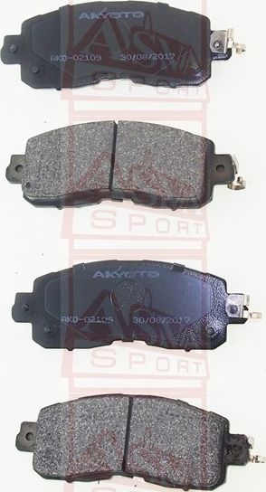 Тормозные колодки Akyoto Packing AKYOTO. Артикул AKD-02109