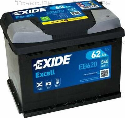 Аккумулятор Exide Excell ** для Audi A4 I (B5) 1994-2001. Артикул EB620