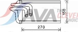 Радиатор отопителя (печки) AVA. Артикул JE6070