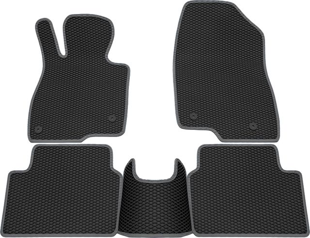 Коврики Rezkon EVA для салона Mazda 3 III 2013-2019 Серый кант. Артикул 9023010202